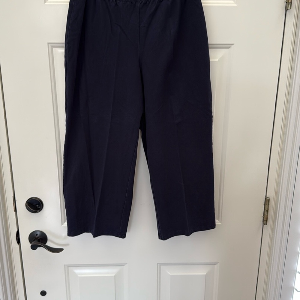 Navy Blue Wide-Leg Pants